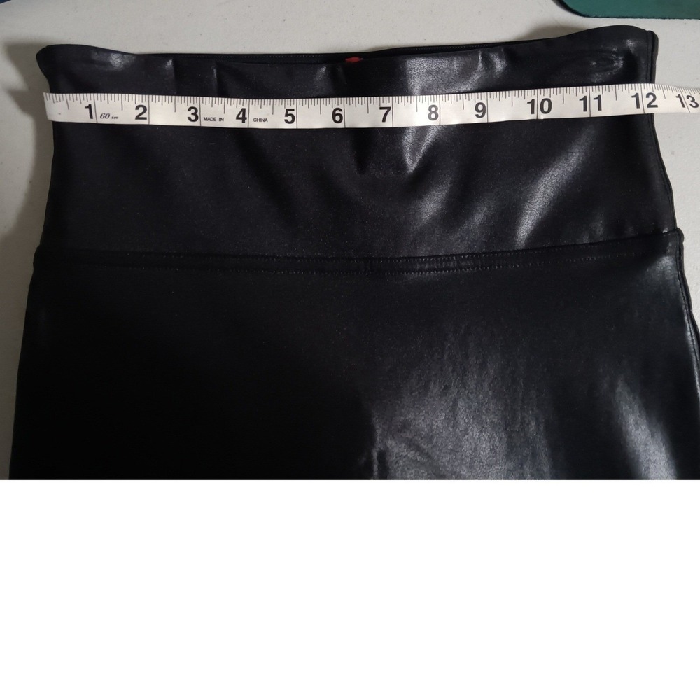 SPANX Faux Leather Leggings Black‎ High Waisted Full Length M M - Picture 7 of 10